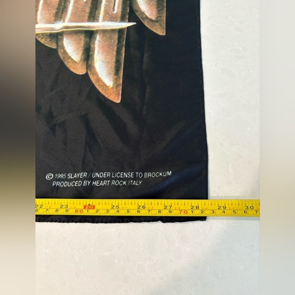 Vintage Slayer 1995 Eagle Logo Scarf / Fabric Poster - Made in Italy - Picture 6 of 6